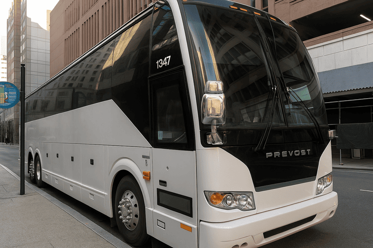 a Las Vegas Shuttle Bus Rentals coach bus