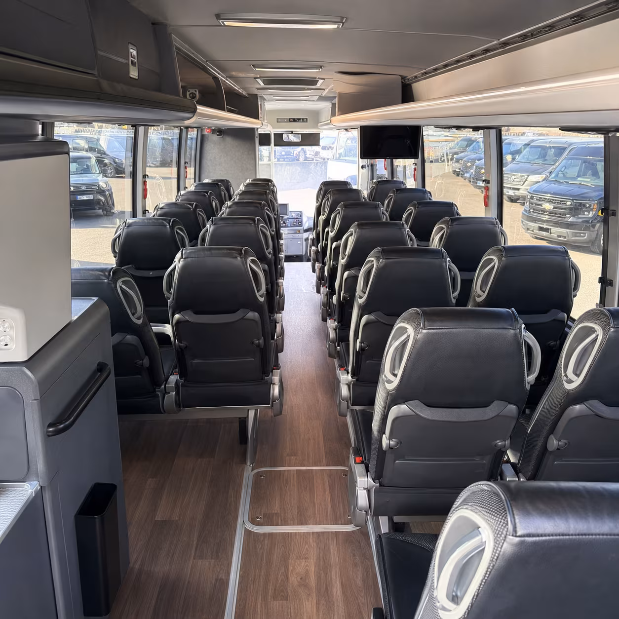 las vegas charter bus services interior